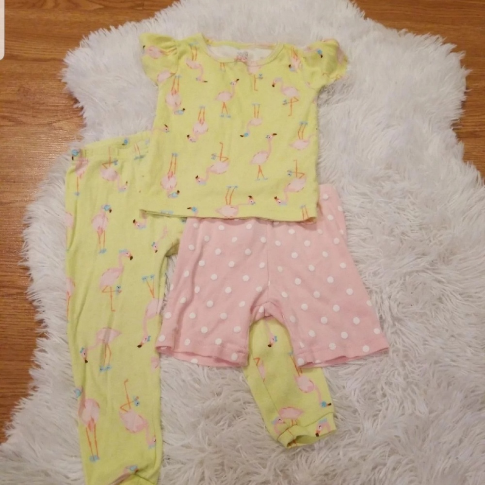 3 piece flamingo pj set 18 months